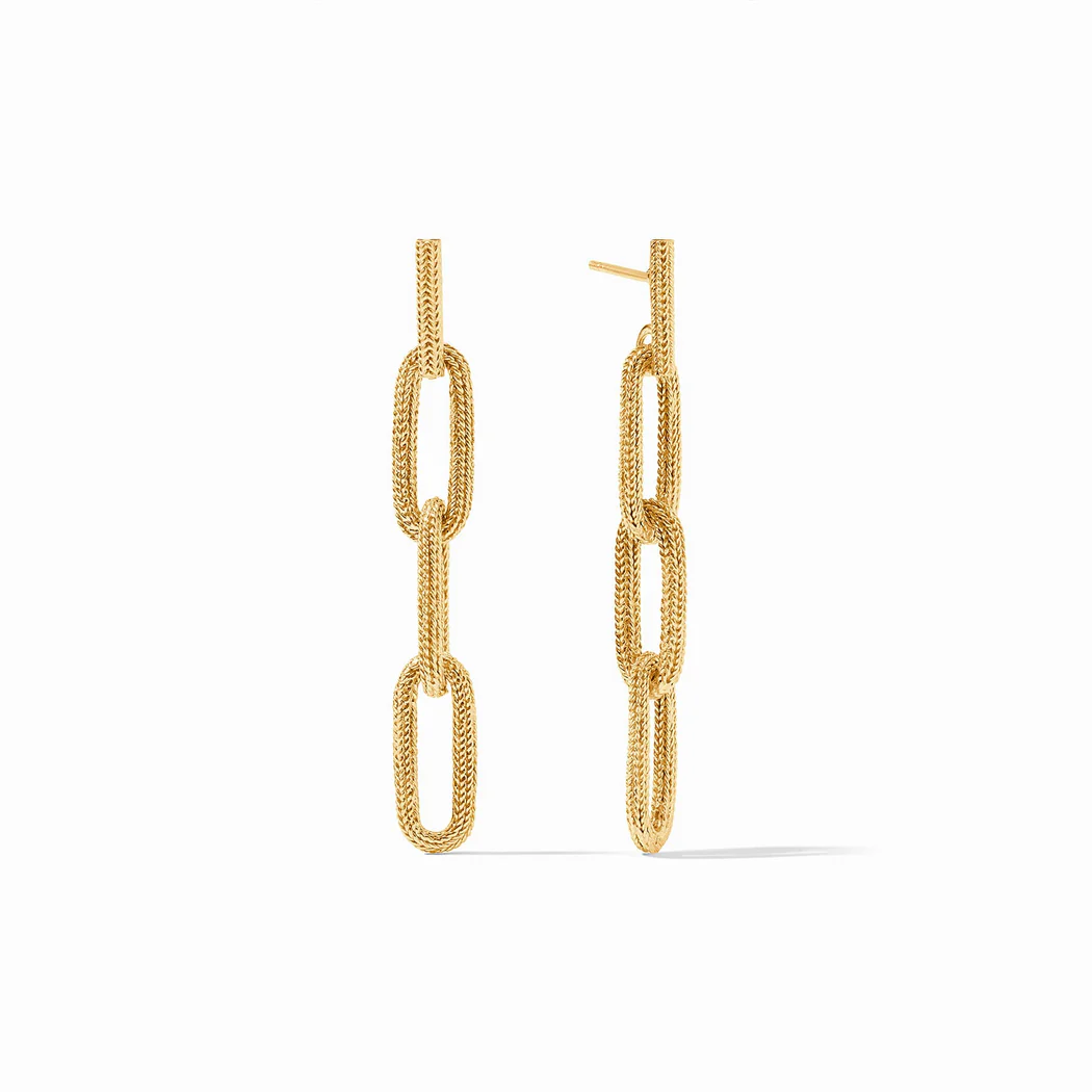 [Julie Vos] Cheval Paperclip Link Earring-Gold