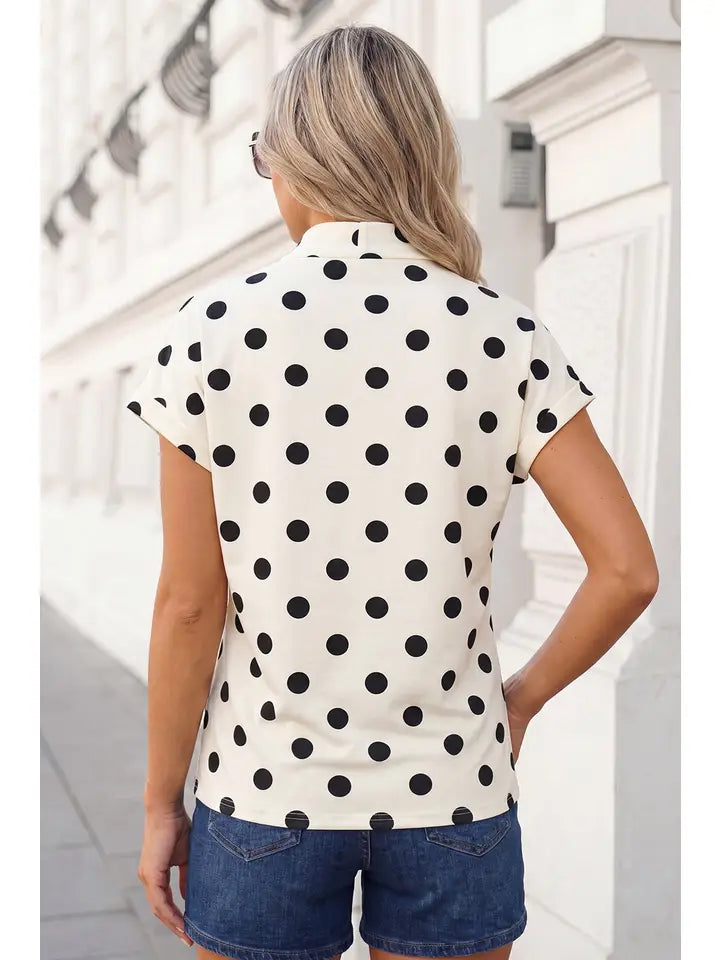 Polka Dot Dolman Top