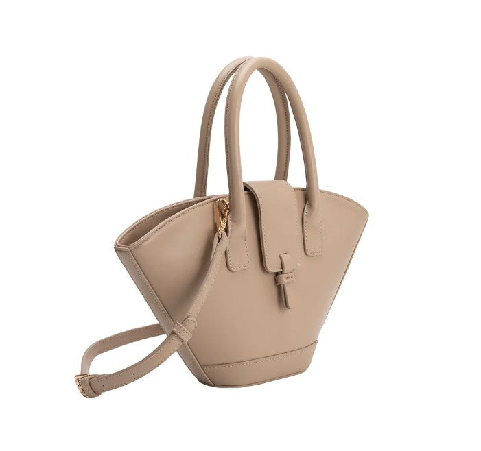 Violet Vegan Leather Crossbody-Nude