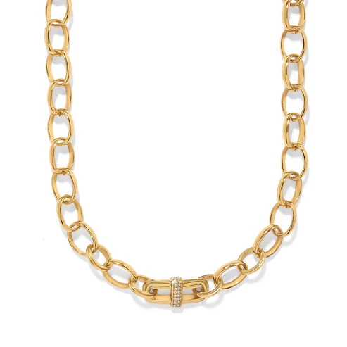 [Brighton] Meridian Aurora Link Short Necklace-Gold