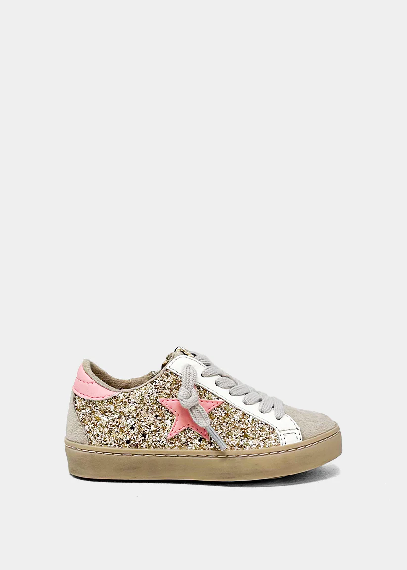 ShuShop Paula Mini Gold Sparkle Sneaker-Toddler