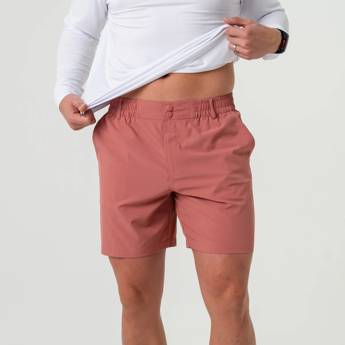 [Burlebo] Everyday Shorts - Red Clay - Fish Pocket