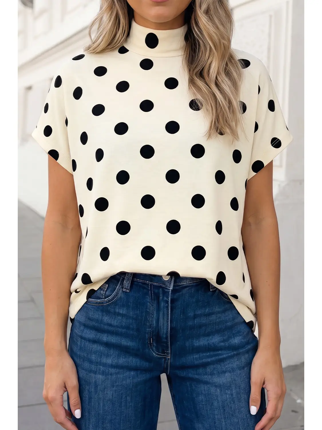 Polka Dot Dolman Top