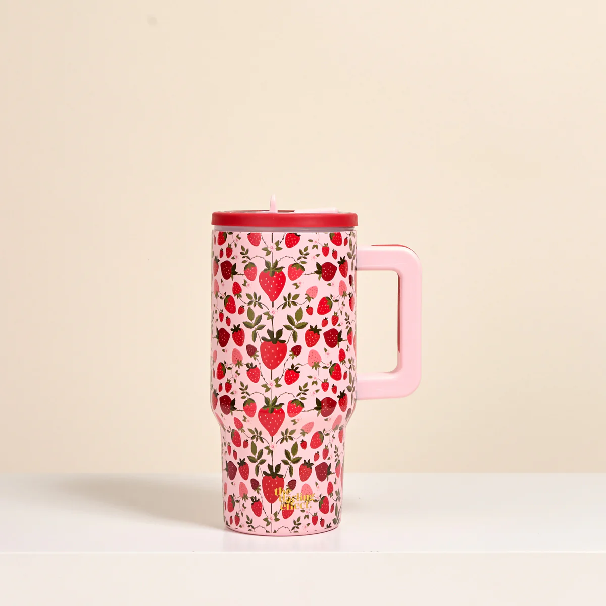 20 oz Lifestyle Flip Straw Tumbler - Strawberry Fields