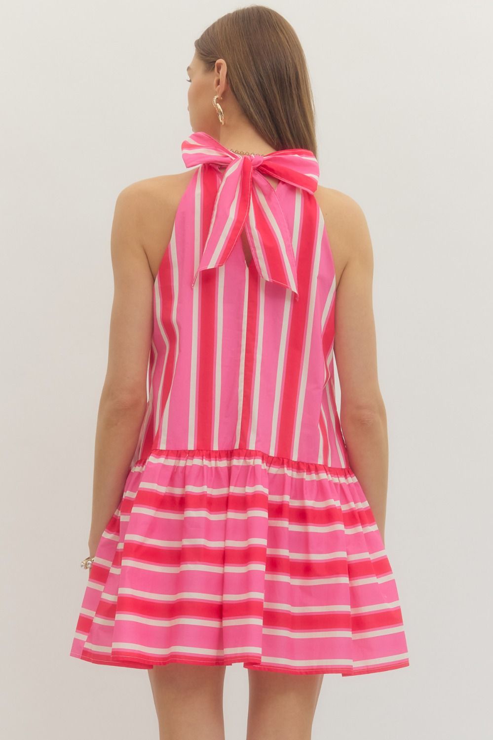 Peppermint Stripe Mini Dress