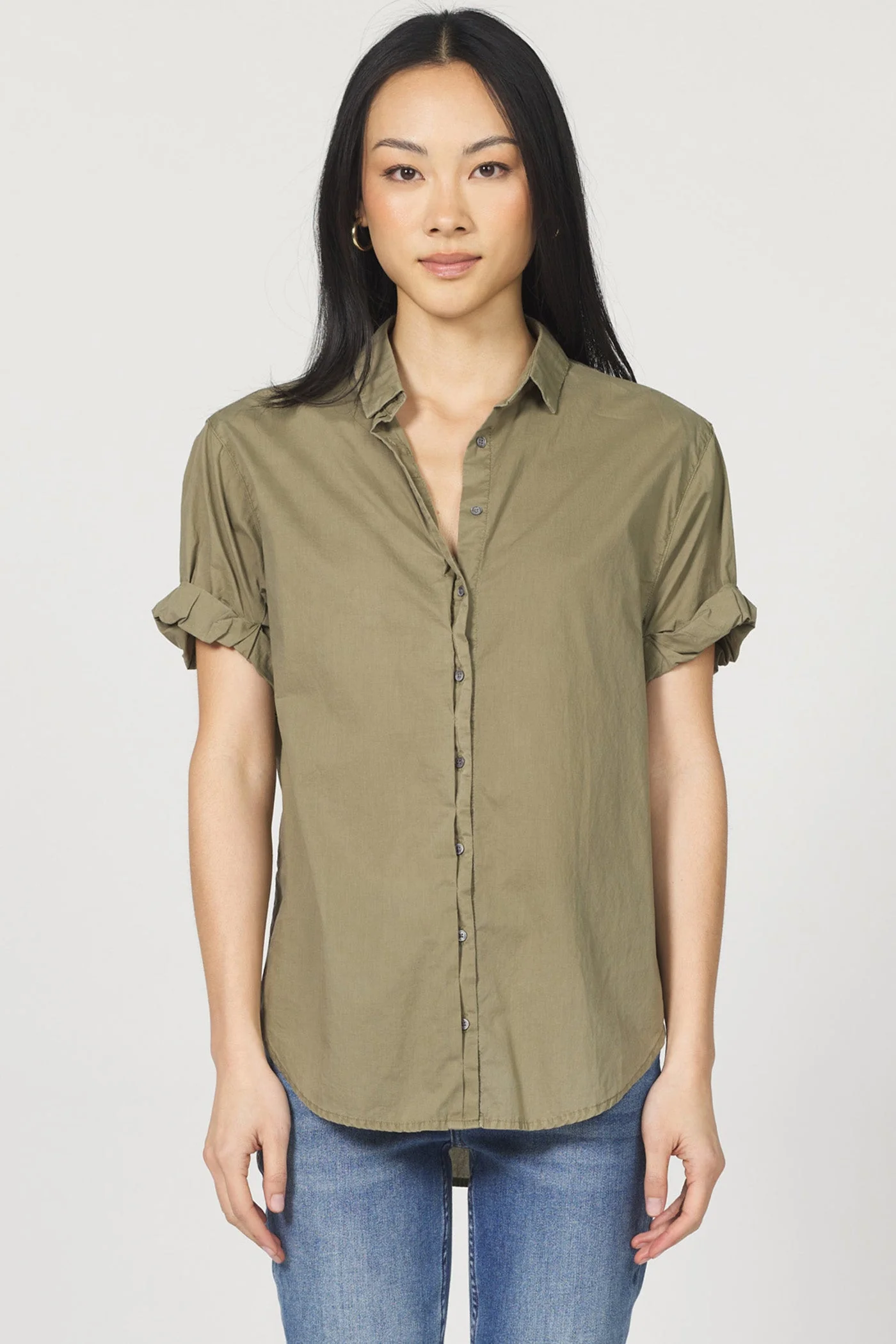 [Dear John] Benning Poplin Top-Vetiver