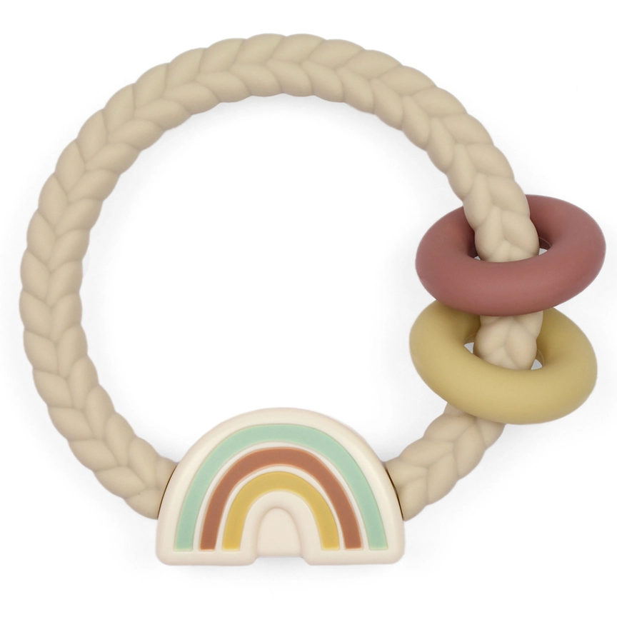 Ritzy Rattle Silicone Teether-Neutral Rainbow