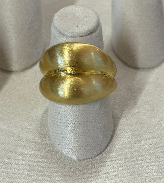 Double Dome Gold Ring