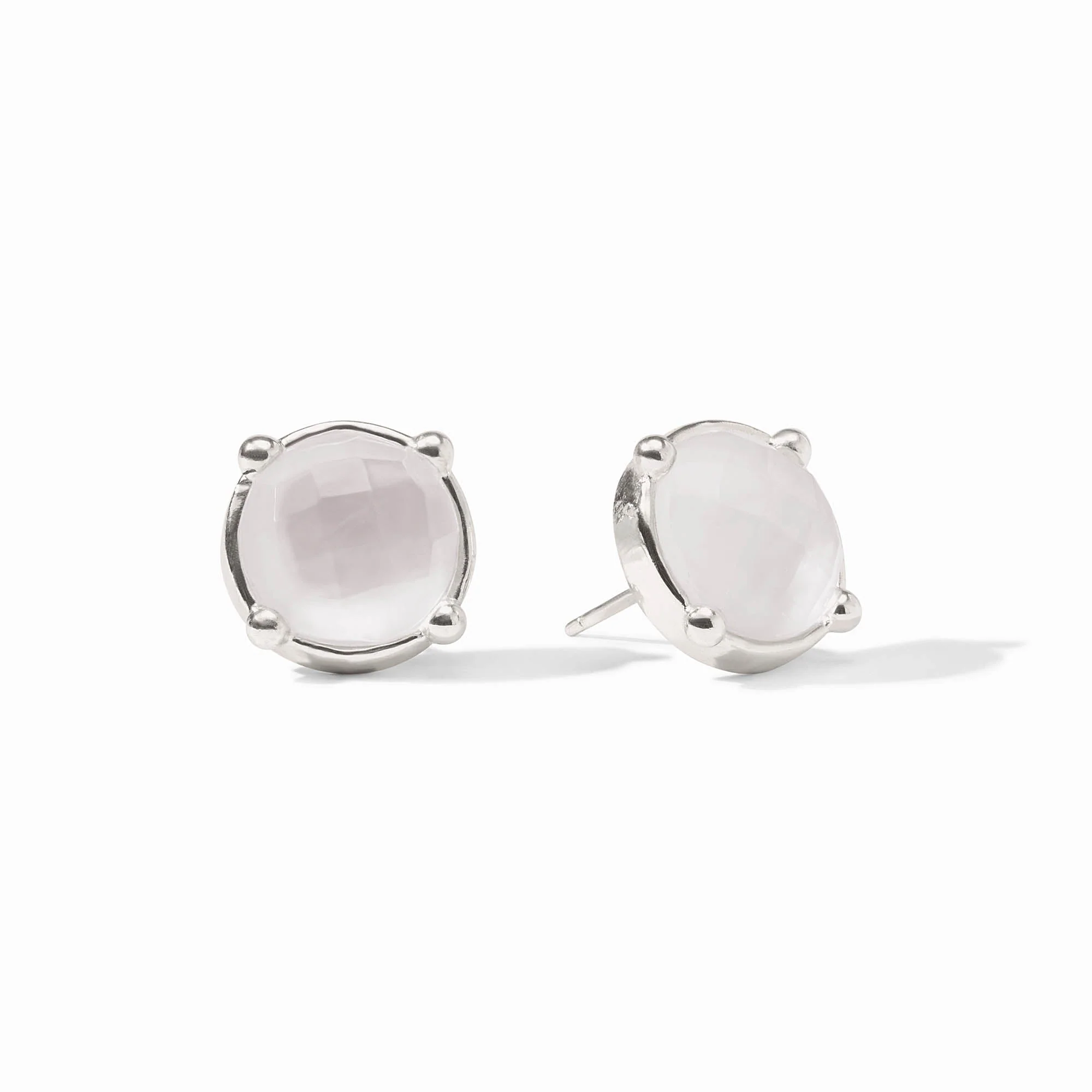 [Julie Vos]Honey Stud-Silver Iridescent Clear Crystal