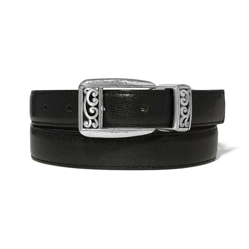 [Brighton] Mantilla Reversible Belt-BLK/BRNZ