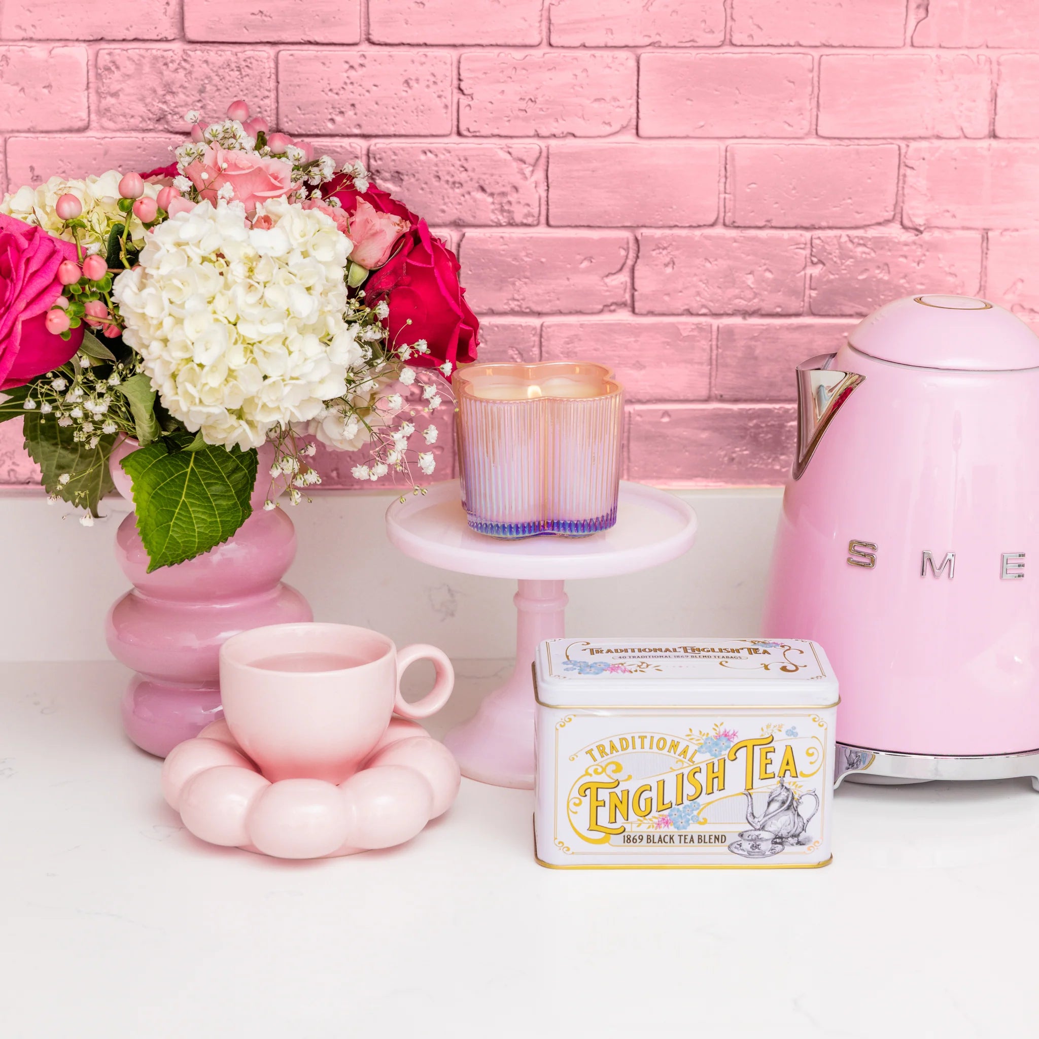 Sweet Grace Collection Candle #075 - Pink Decorative Candle