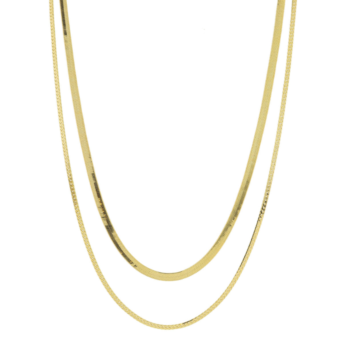 [Jane Marie]  Dainty Two Strand Chain-Gold