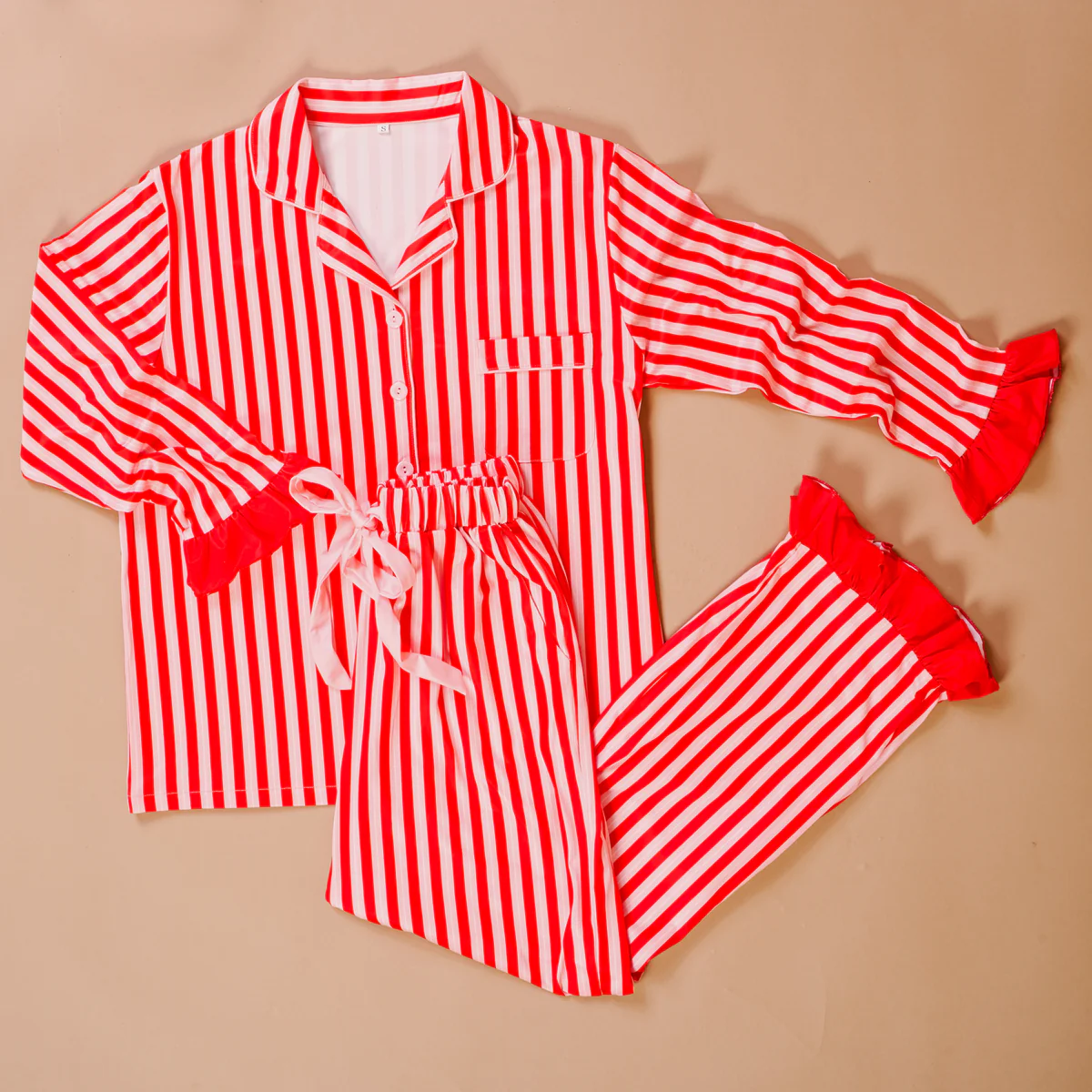 Peppermint Stripes Sweet Dreams Pajama Pants Set