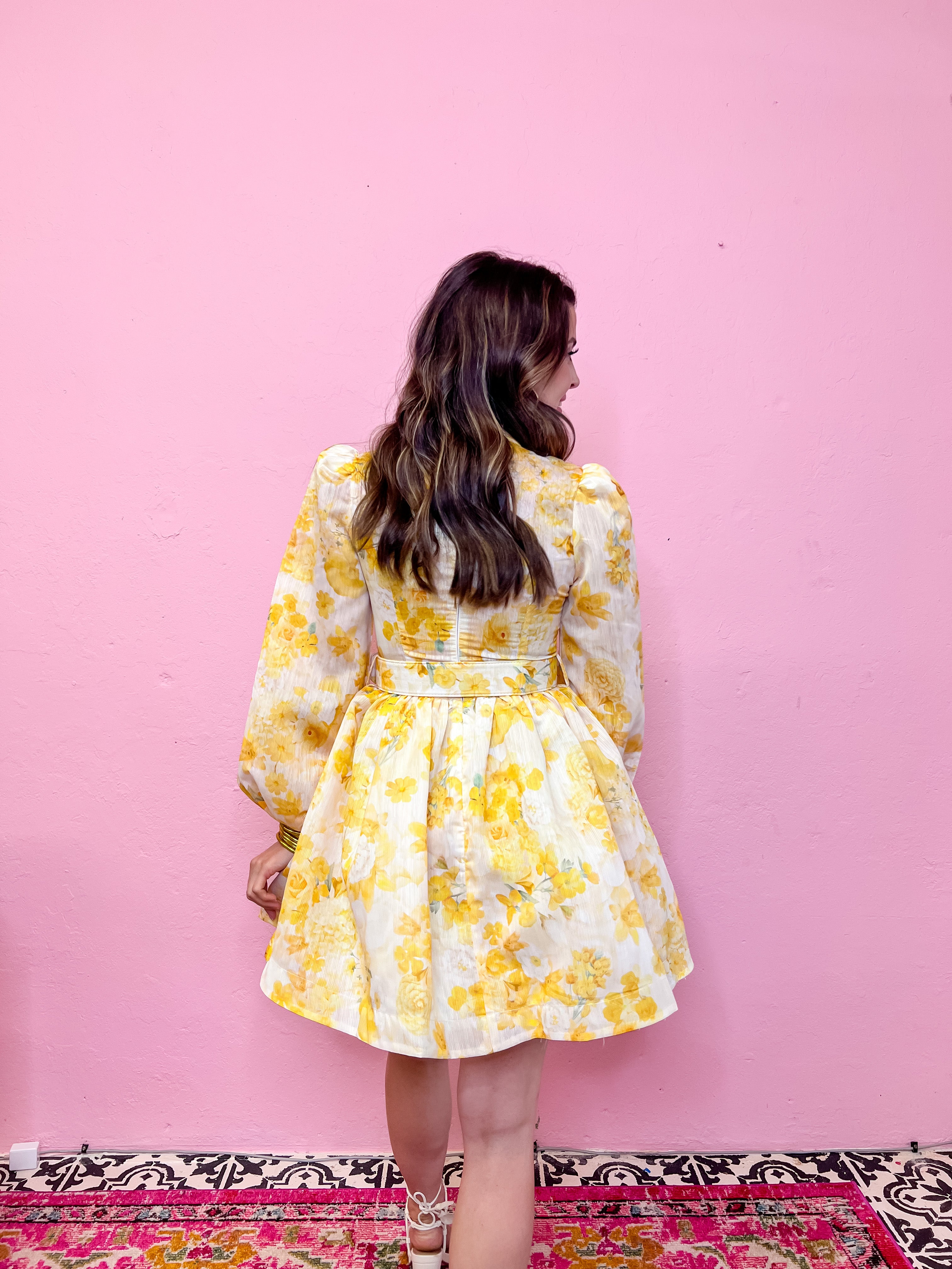 Garden Party Yellow Floral Dress