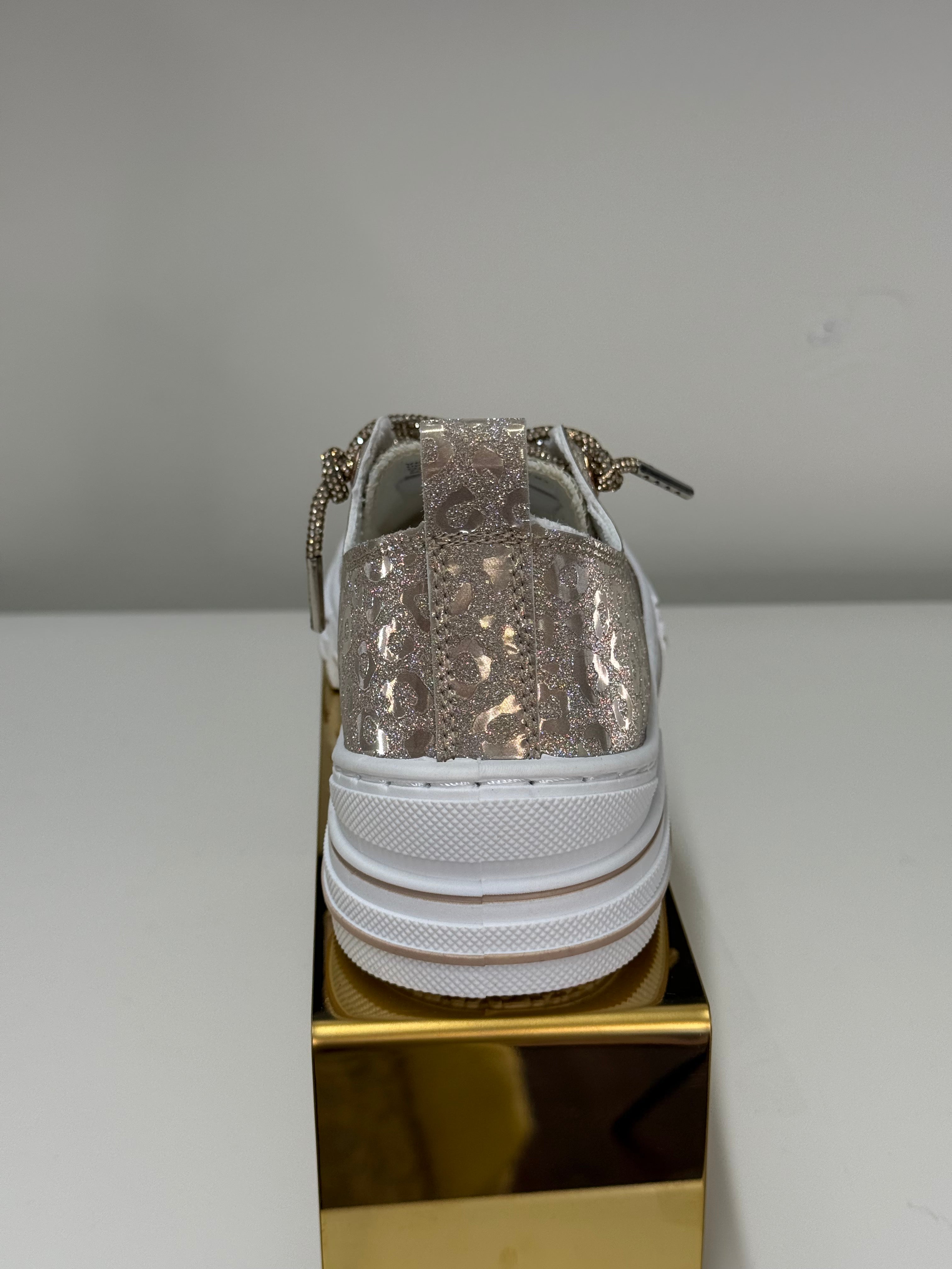 Aman Leopard Shine Sneaker - Gold