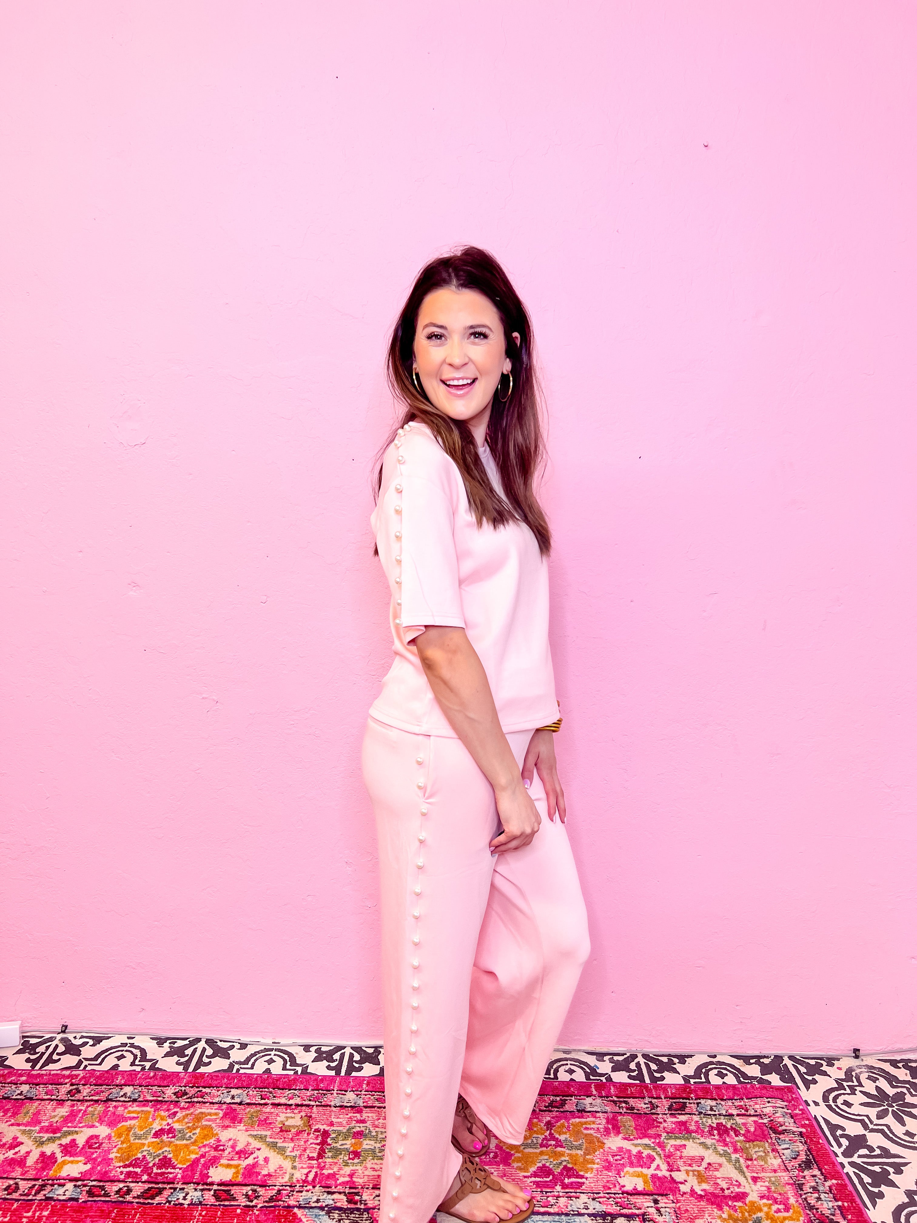 Lily Pearl Pants-Pink