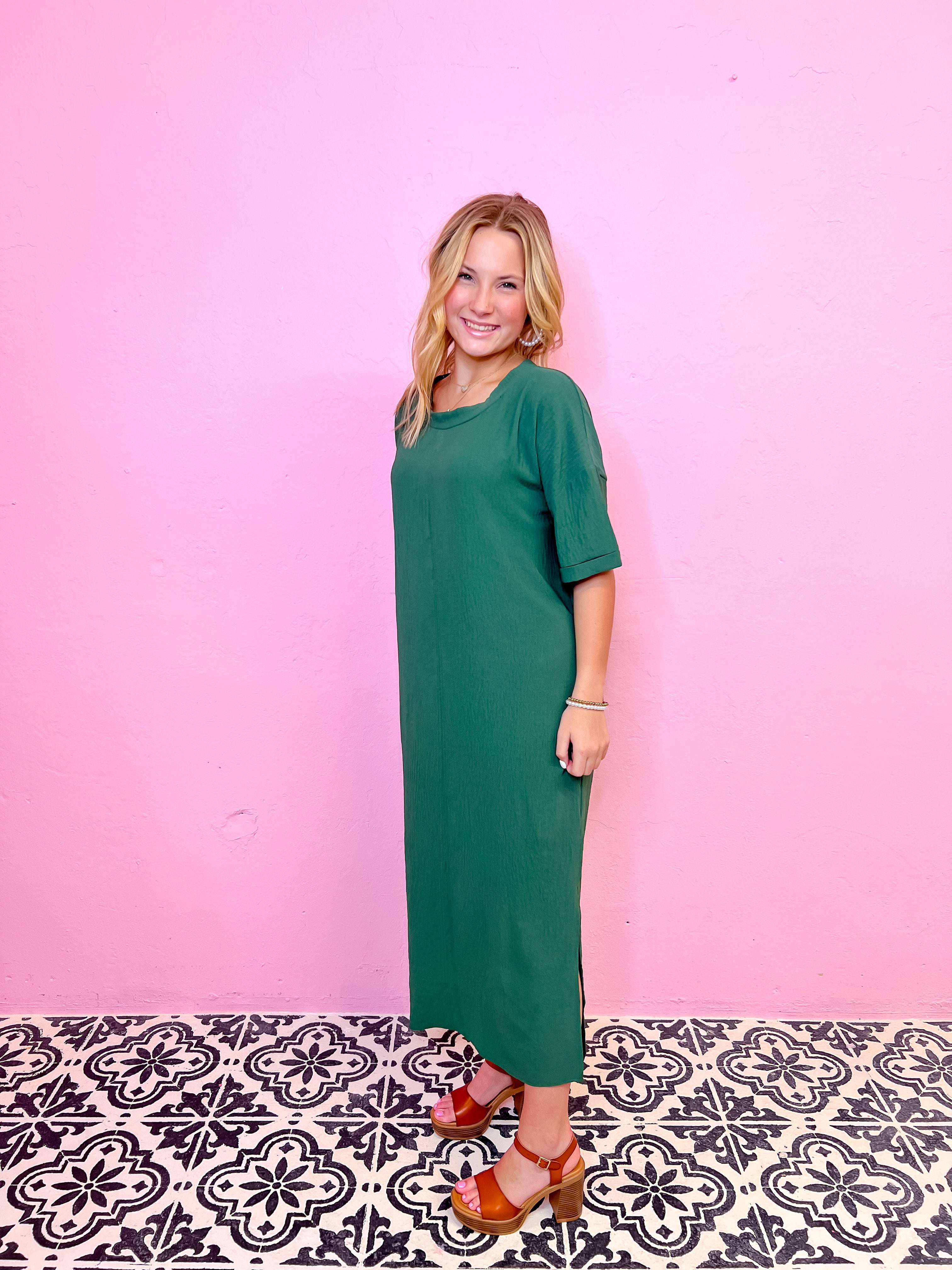 The More You Know Maxi Dress-Hunter Green