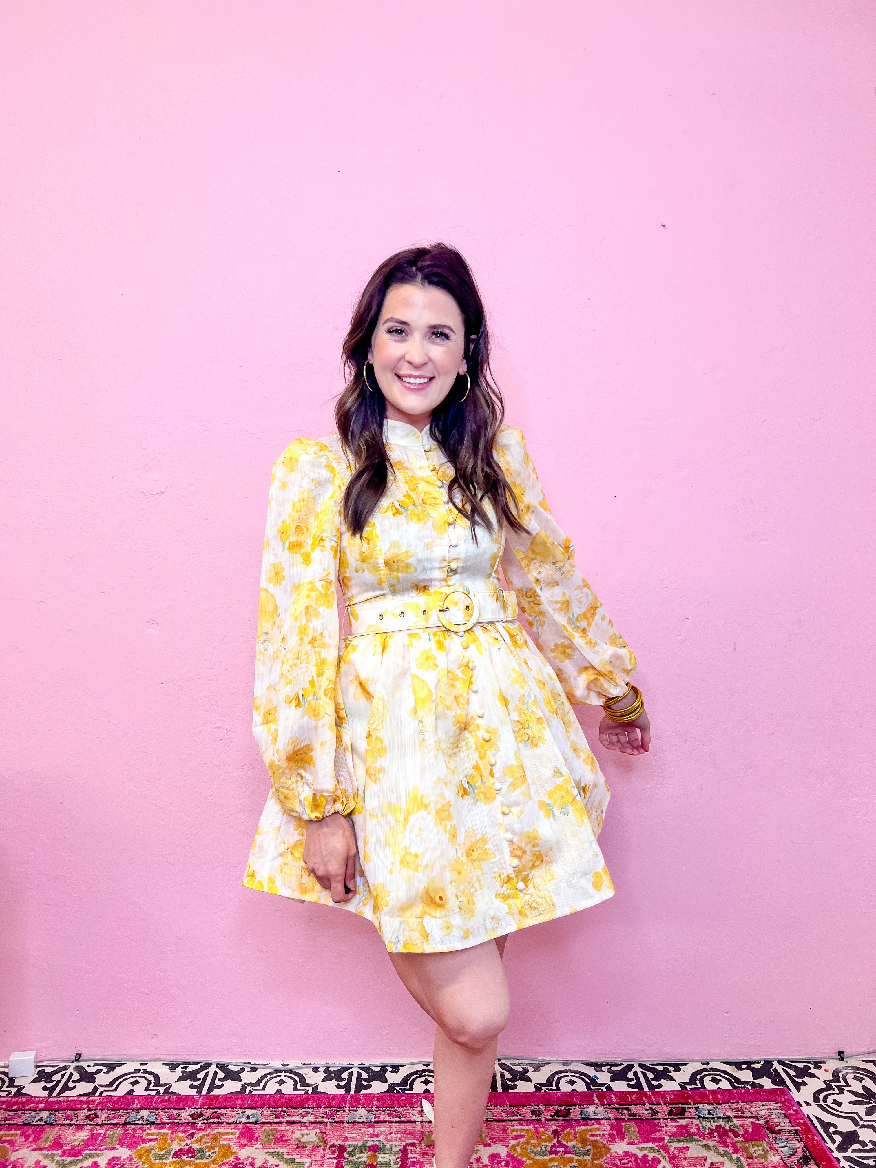 Garden Party Yellow Floral Dress