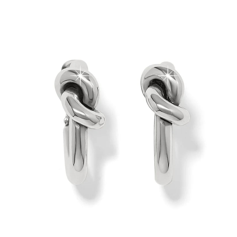 [Brighton] Interlok Single Knot Hoop Earrings - Silver