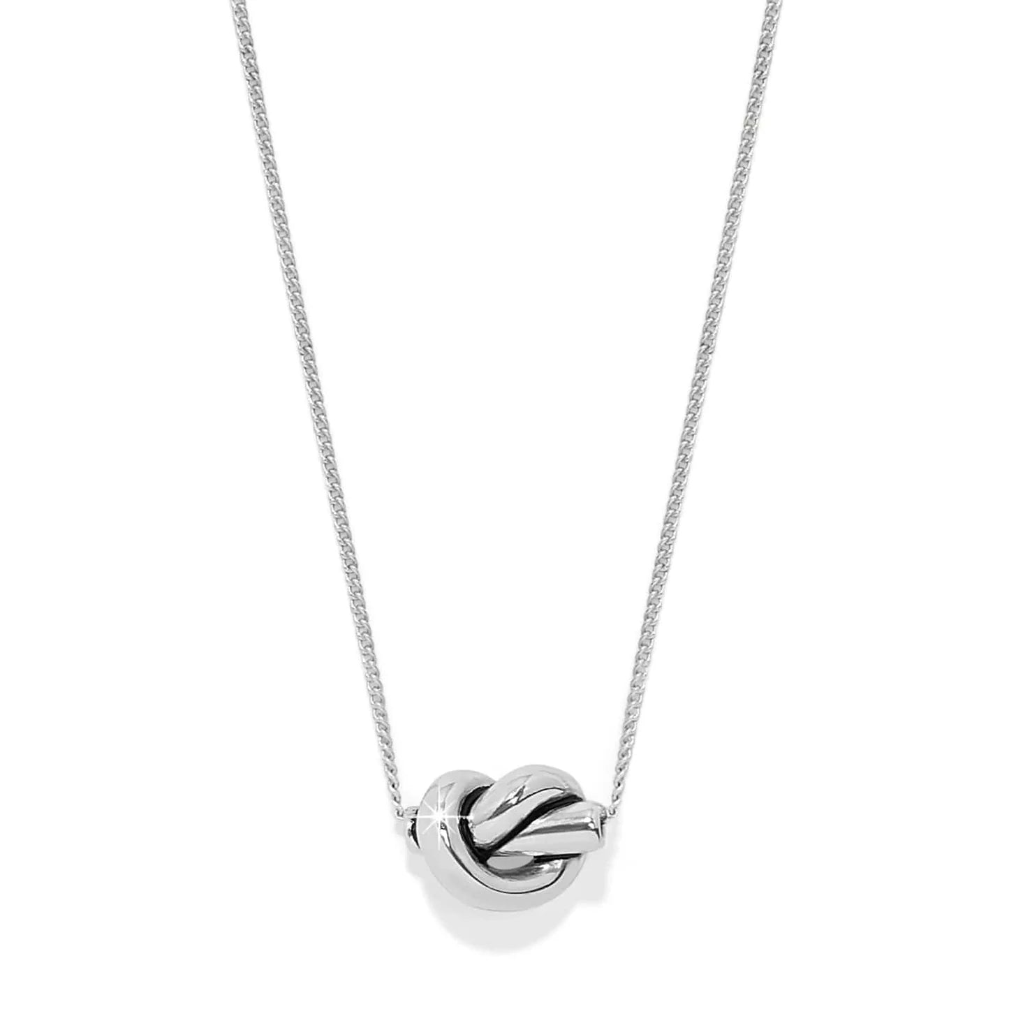 [Brighton] Interlok Single Knot Mini Necklace Sil