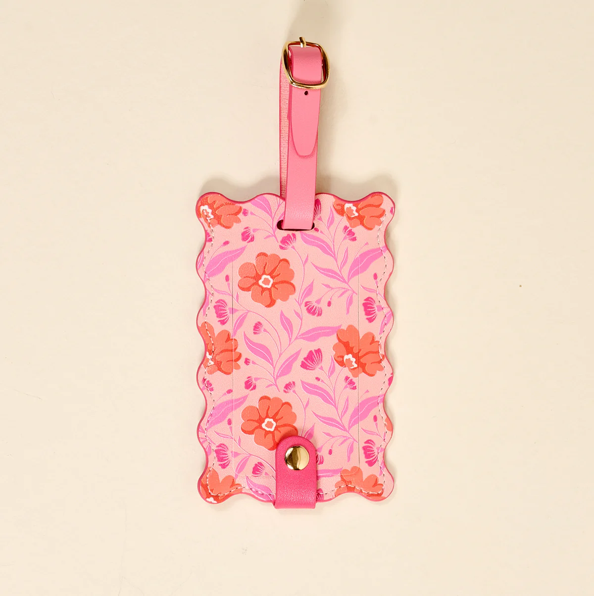 Jetsetter Luggage Tag - Poppin' Petals Hot Pink