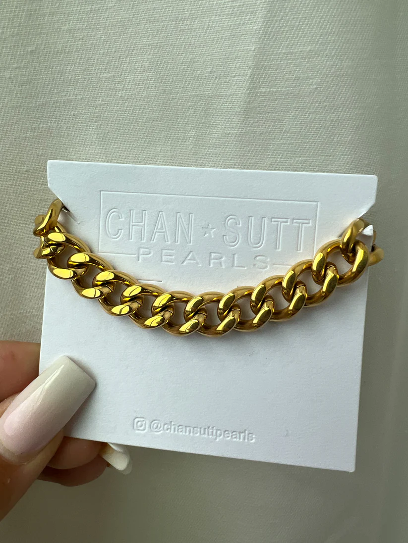 Chunky Chain Bracelet-Gold