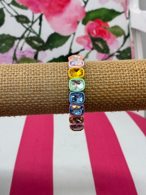 Bunni Stretch Bracelet Rectangle-Multi