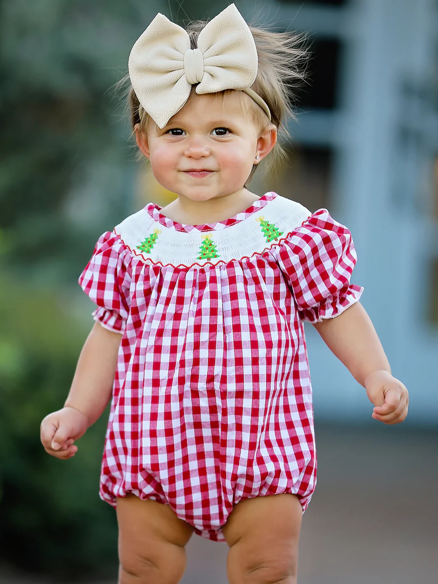 Christmas Tree Girls Romper