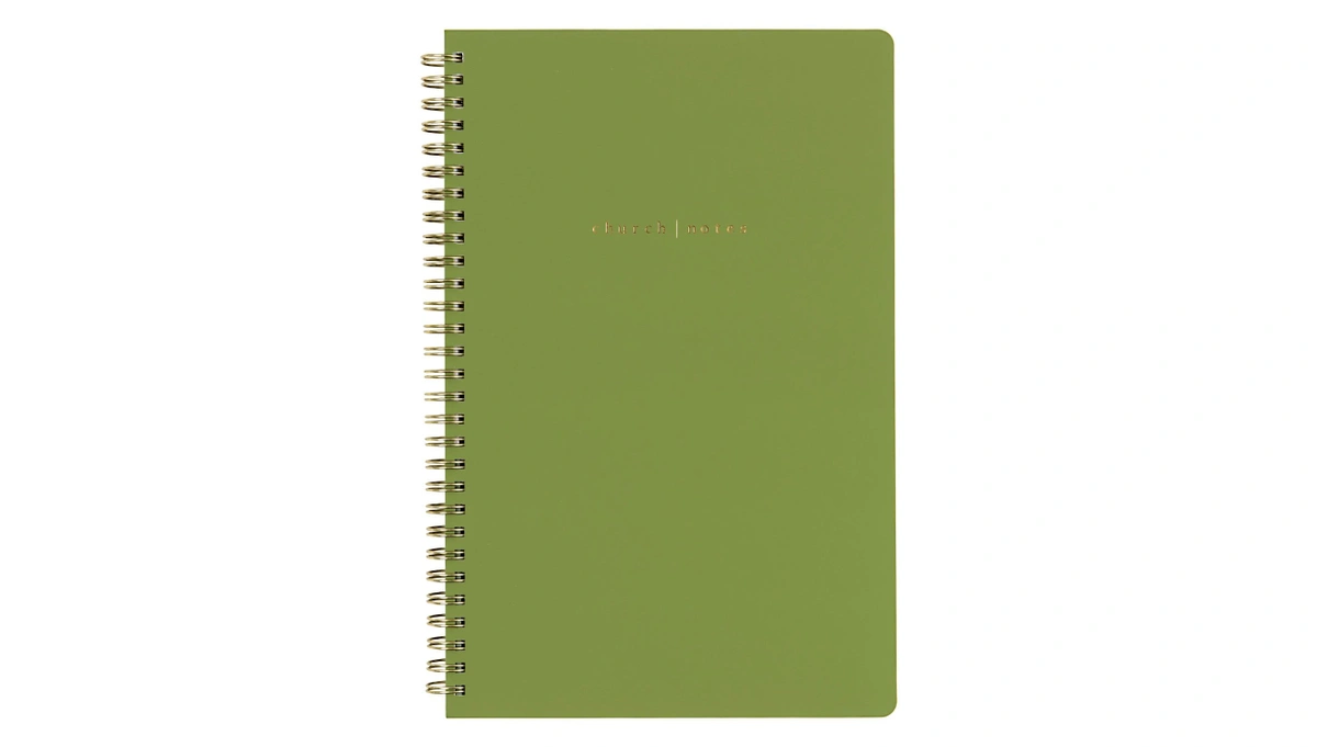 Church Notes Notebook with Maps - Olive