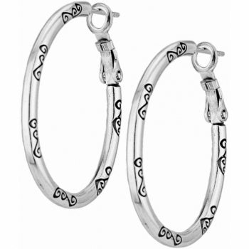 [Brighton] Oval Hoop Charm Earrings