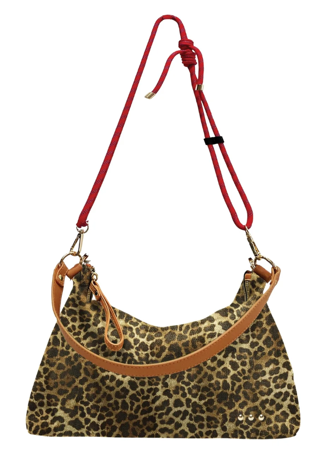 Cosette Canvas Shoulder Bag- Leopard