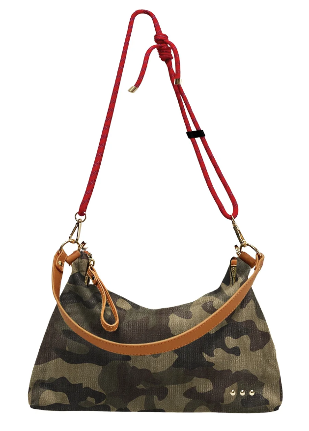 Cosette Canvas Shoulder Bag- Camo