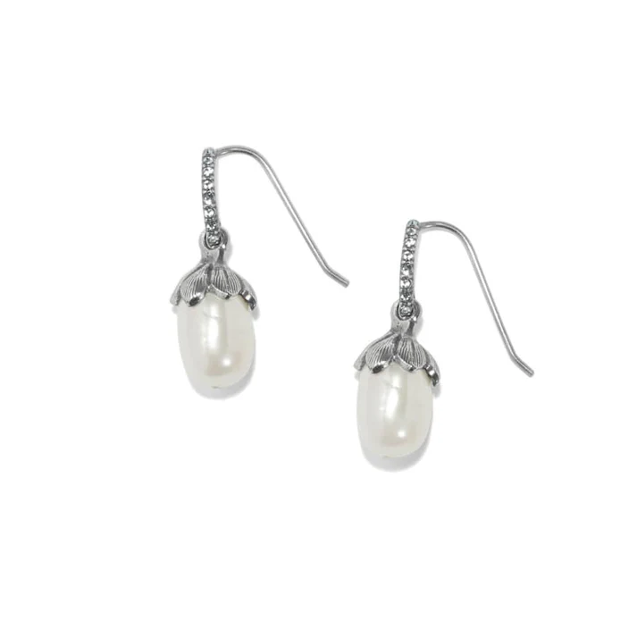 [Brighton] Everbloom Pearl Drop Earrings-Silver