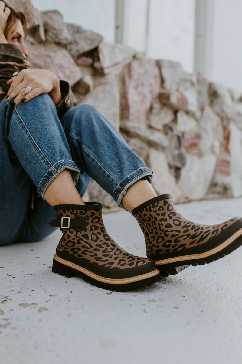 Corky's Leopard Rubber Boot - Drip