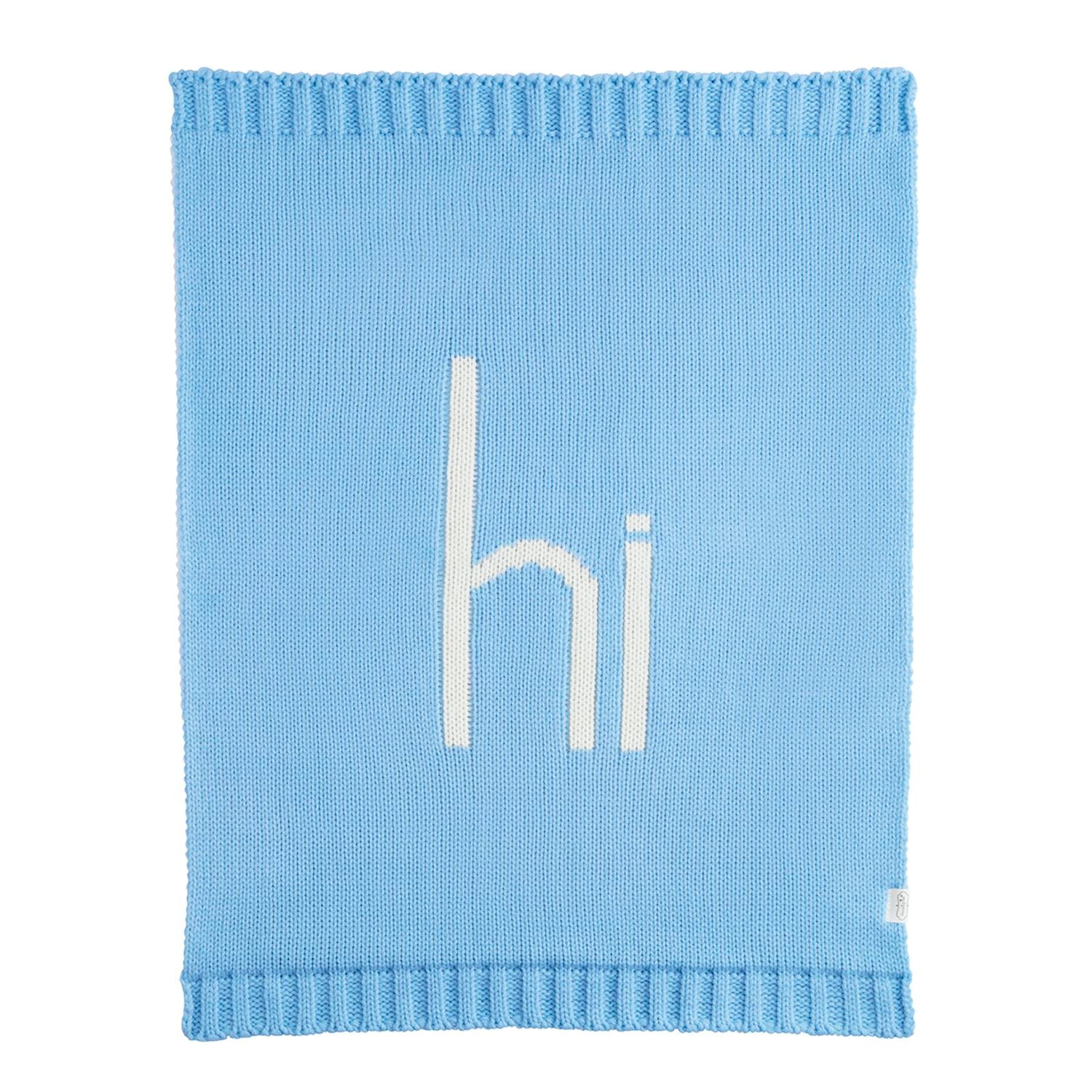 [Mud Pie] Blue Hi Baby Blanket