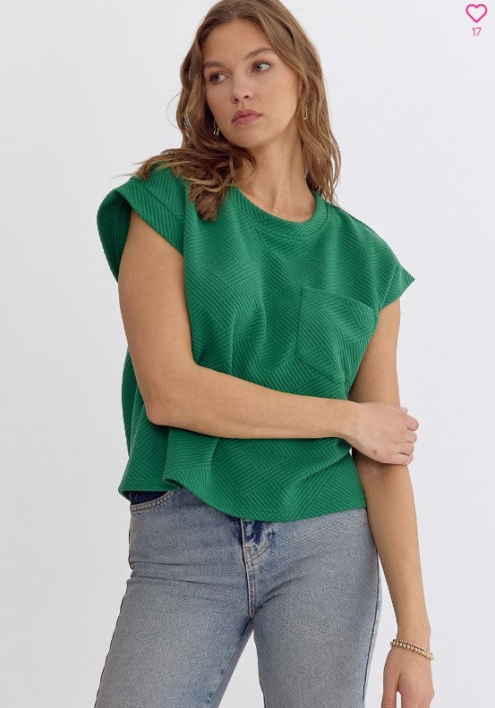 [entro] Wish Me Luck Green Cropped Top