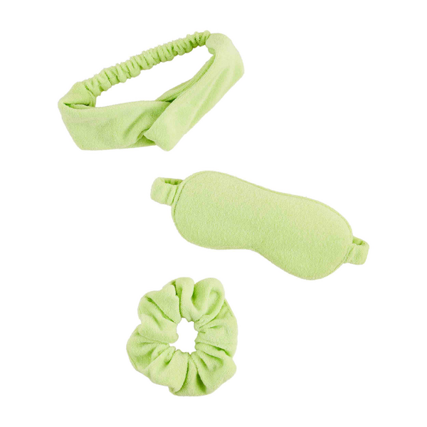 [Mud Pie] Terrycloth Self Care Gift Set-Lime