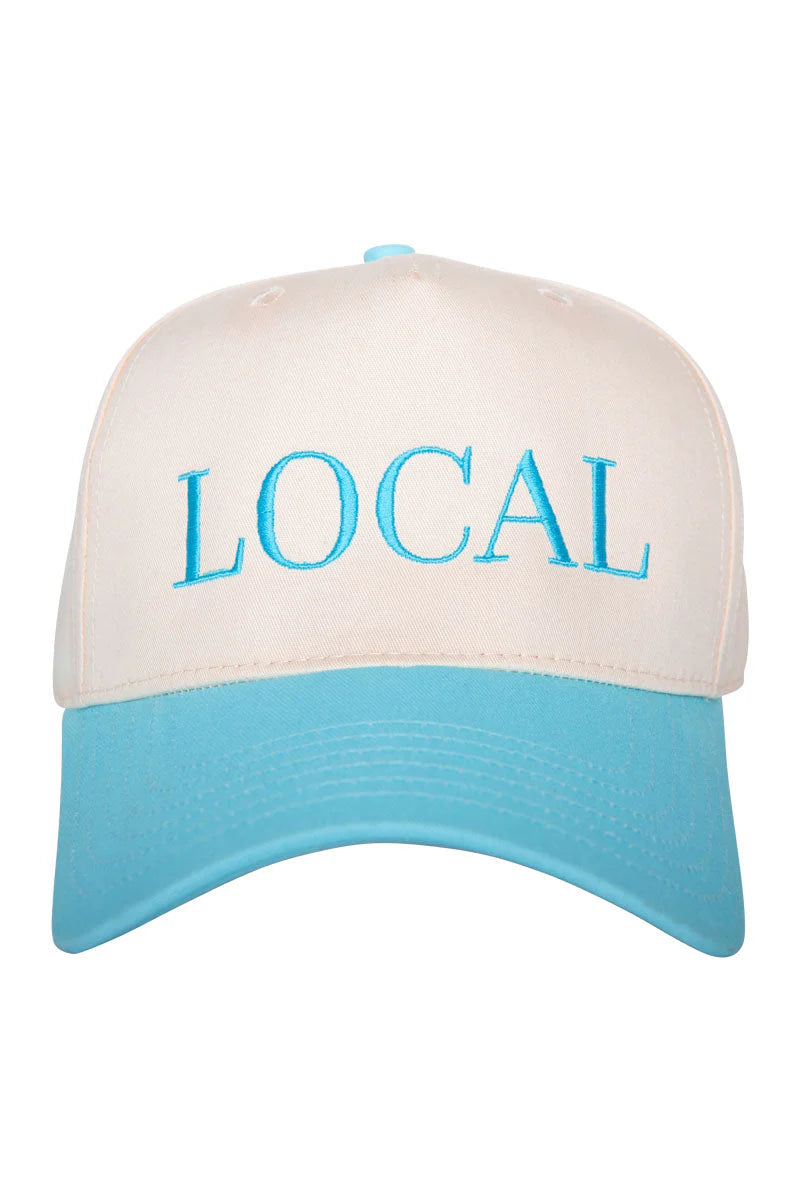 LOCAL Two-Toned Retro Vintage Hat- Aqua Tan