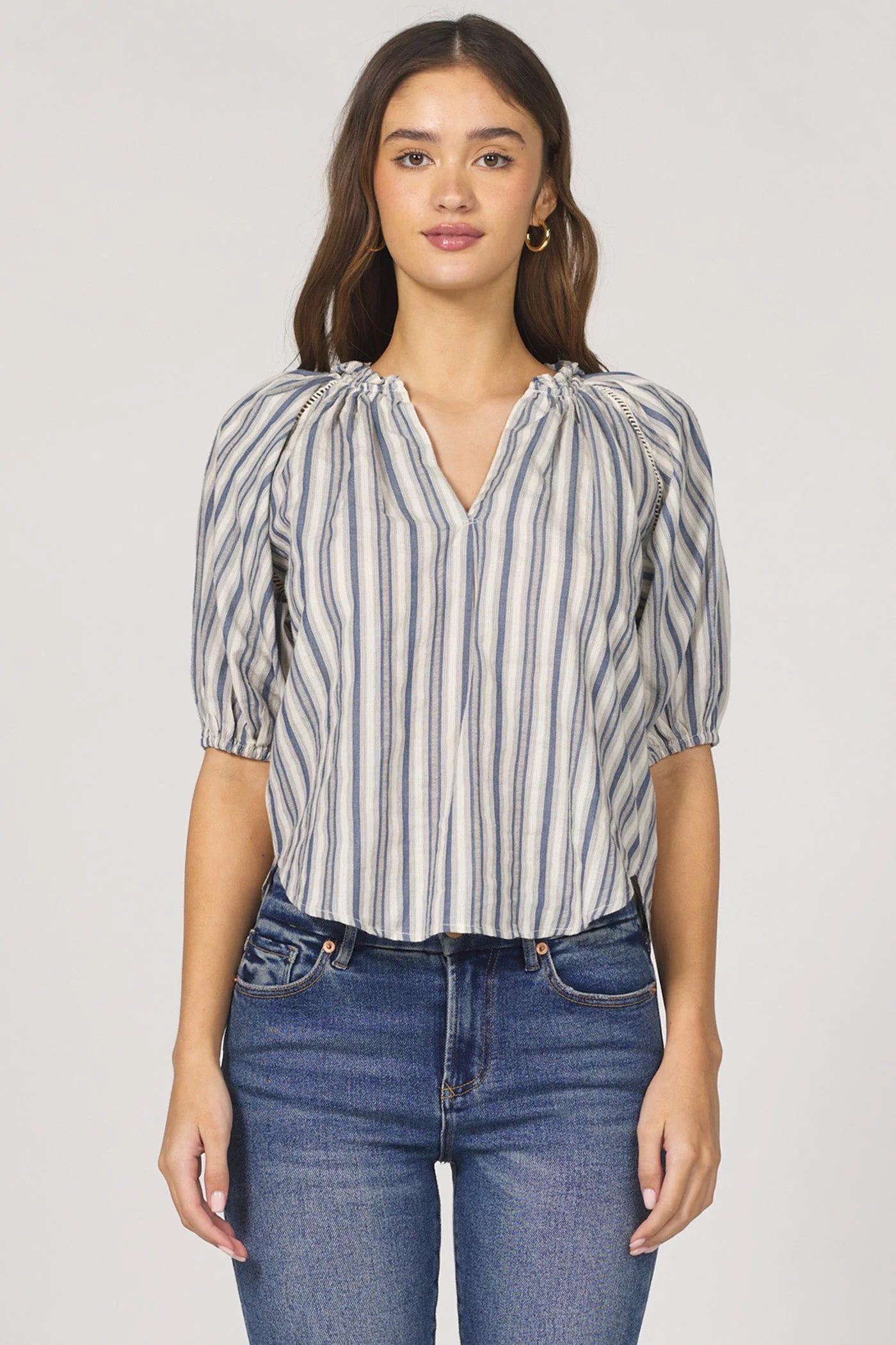 [Dear John] Costa Novelty Top - Dark Blue Stripe