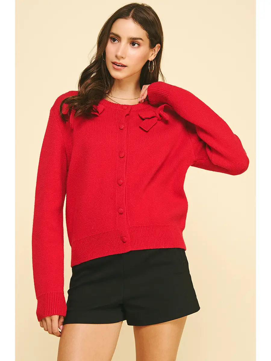 Holiday Ribbon Cardigan