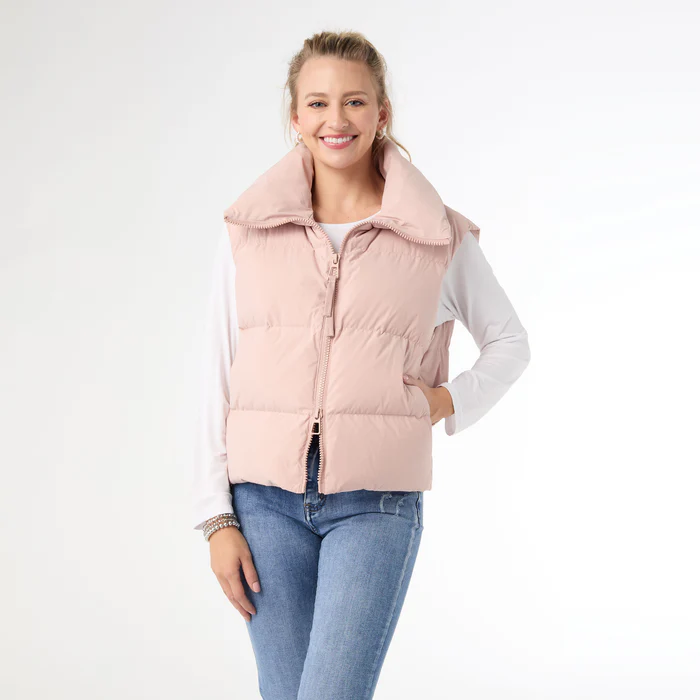 Jessica Down Filled Vest with Duo Zipper