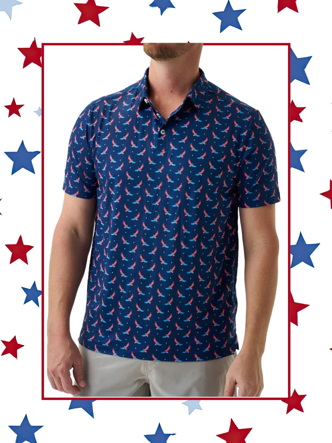 USA EAGLE- PERFORMANCE POLO-NAVY
