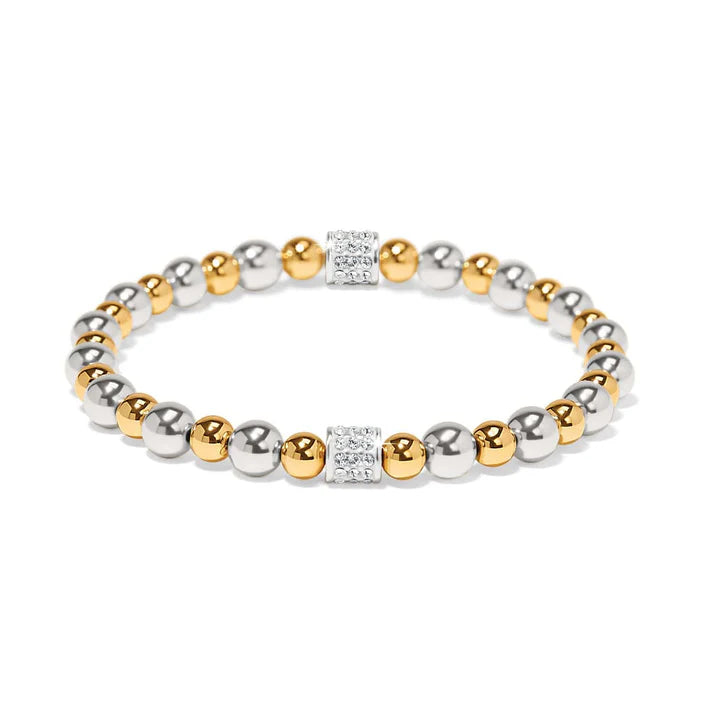 [Brighton] Meridian Petite Stretch Bracelet - Silver/Gold