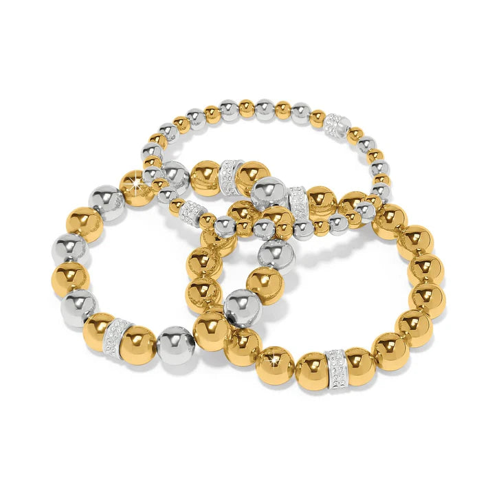 [Brighton] Meridian Petite Stretch Bracelet - Silver/Gold