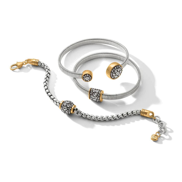 [Brighton] Meridian Solis  Hematite Spring Bracelet-Silver/Gold