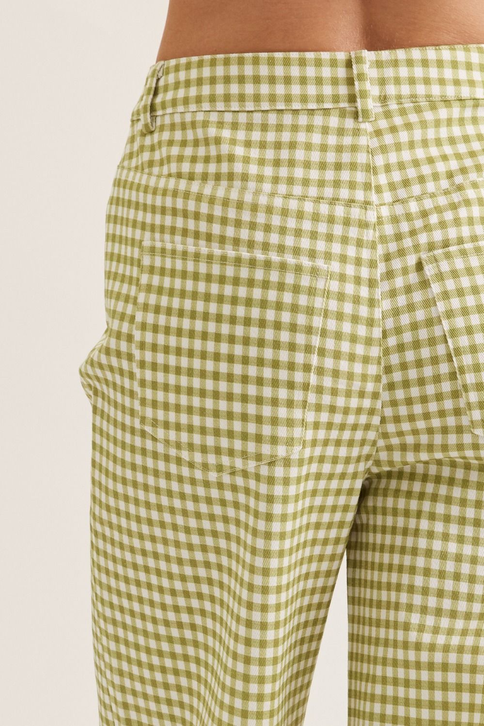 Tillie Gingham Pant-Matcha