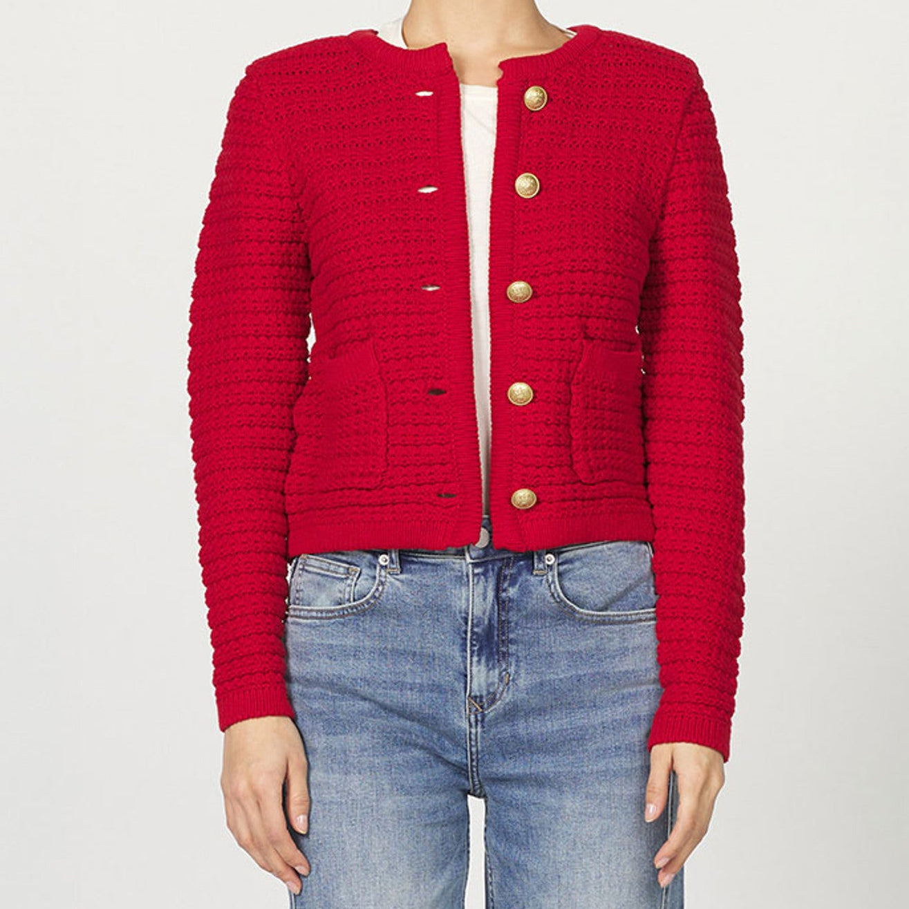[Dear John] Cambria Novelty Cardigan Sweater- Salsa