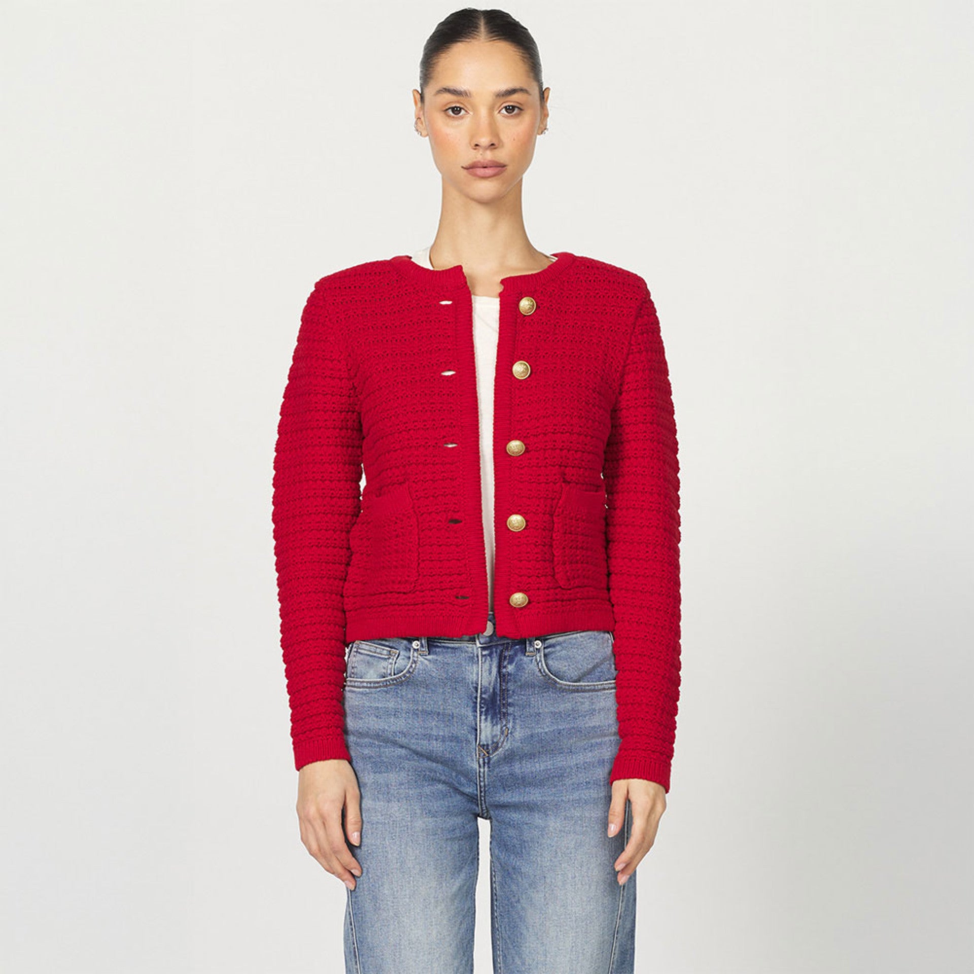 [Dear John] Cambria Novelty Cardigan Sweater- Salsa