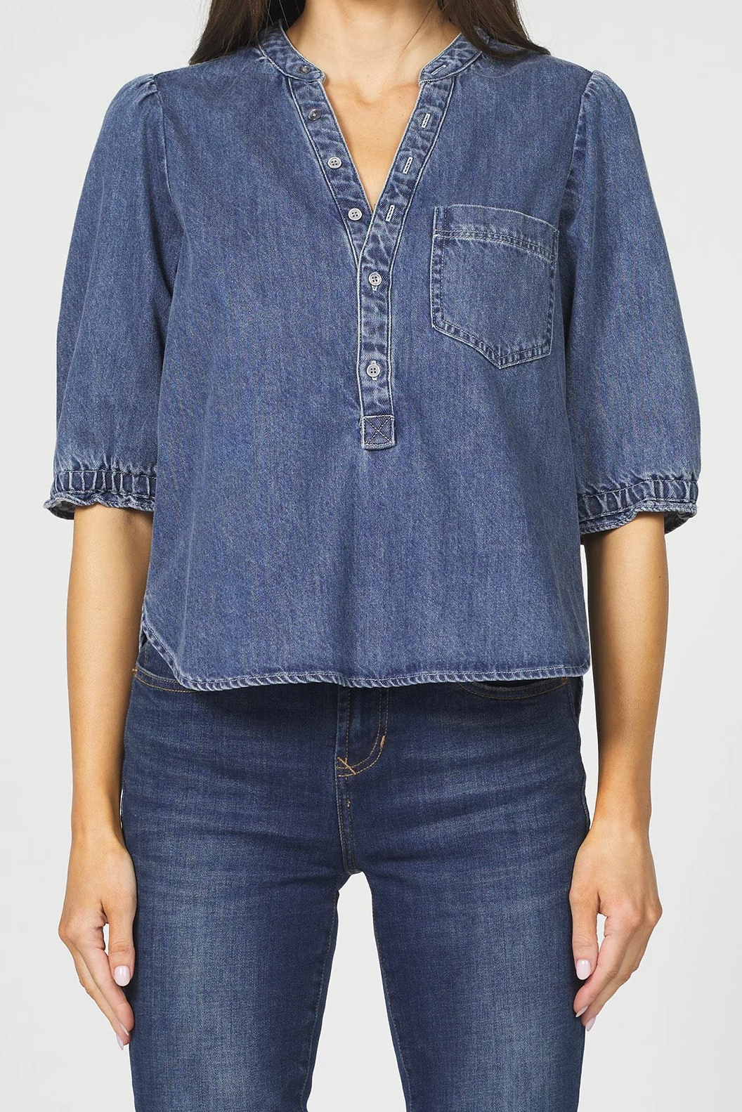 [Dear John] Sidney Denim Top- Independence Blue