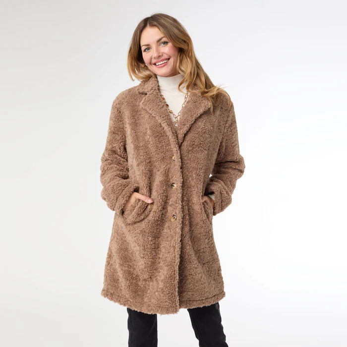 Isabella Button Front Coat